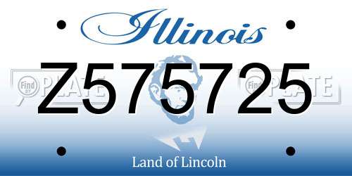 Z575725 Illinois License Plate
