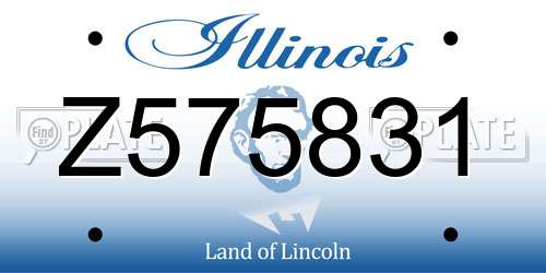 Z575831 Illinois License Plate
