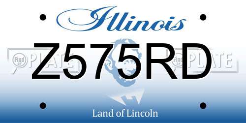 Z575RD Illinois License Plate