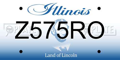 Z575RO Illinois License Plate