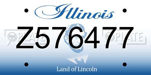 Z576477 Illinois License Plate