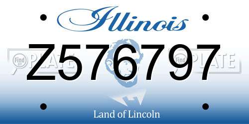 Z576797 Illinois License Plate
