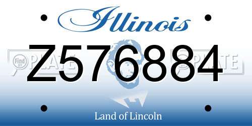 Z576884 Illinois License Plate