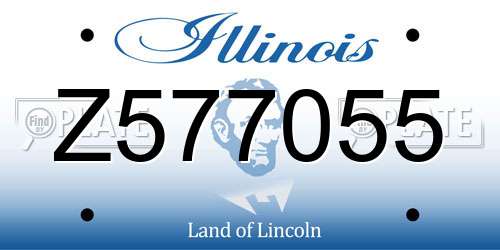 Z577055 Illinois License Plate