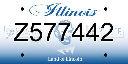 Z577442 Illinois License Plate