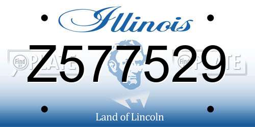Z577529 Illinois License Plate