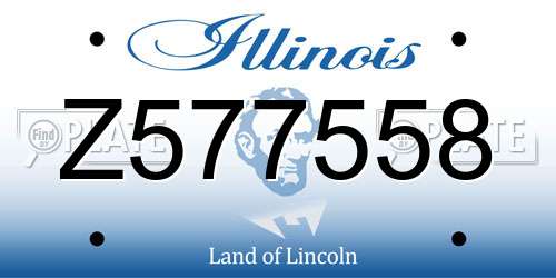 Z577558 Illinois License Plate