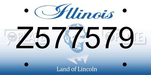 Z577579 Illinois License Plate