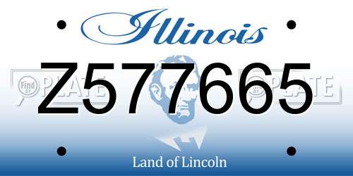 Z577665 Illinois License Plate