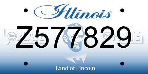 Z577829 Illinois License Plate