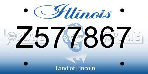 Z577867 Illinois License Plate