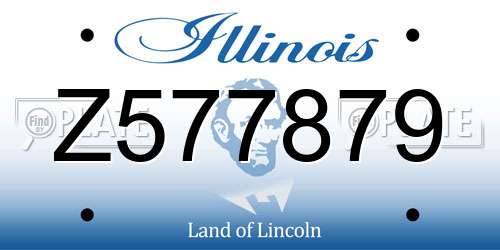Z577879 Illinois License Plate