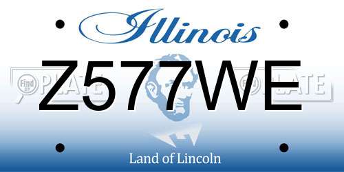 Z577WE Illinois License Plate