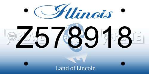 Z578918 Illinois License Plate
