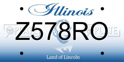 Z578RO Illinois License Plate
