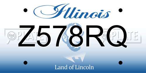 Z578RQ Illinois License Plate