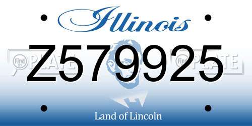 Z579925 Illinois License Plate
