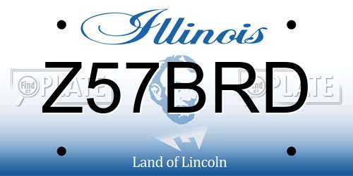 Z57BRD Illinois License Plate