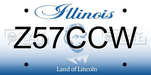 Z57CCW Illinois License Plate