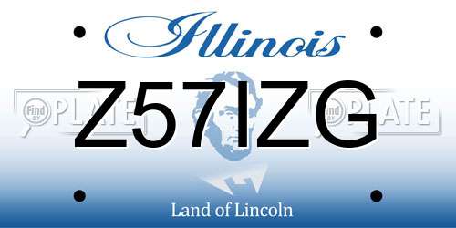 Z57IZG Illinois License Plate