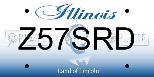 Z57SRD Illinois License Plate