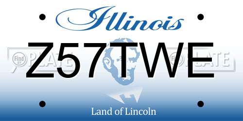 Z57TWE Illinois License Plate