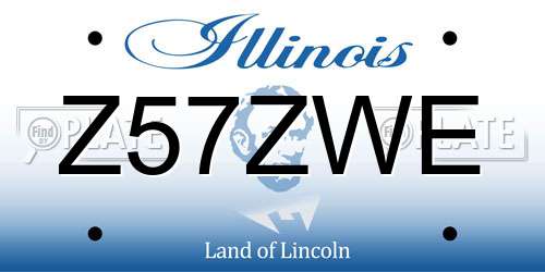 Z57ZWE Illinois License Plate
