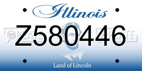 Z580446 Illinois License Plate