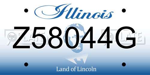 Z58044G Illinois License Plate