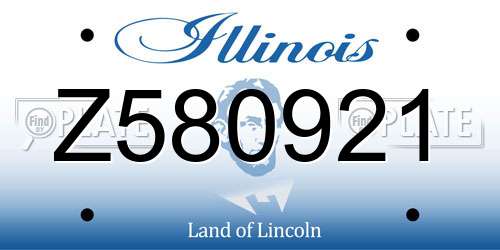 Z580921 Illinois License Plate