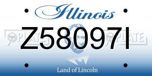 Z58097I Illinois License Plate