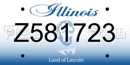 Z581723 Illinois License Plate