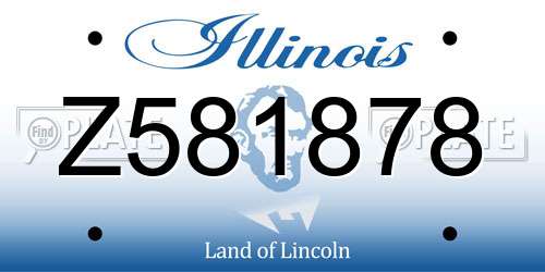 Z581878 Illinois License Plate