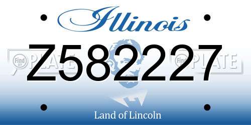 Z582227 Illinois License Plate