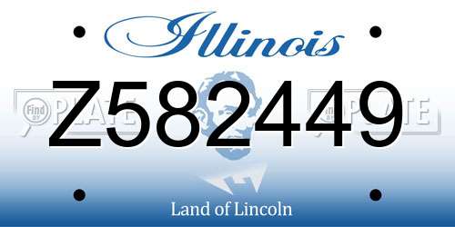 Z582449 Illinois License Plate