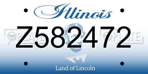 Z582472 Illinois License Plate