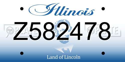 Z582478 Illinois License Plate