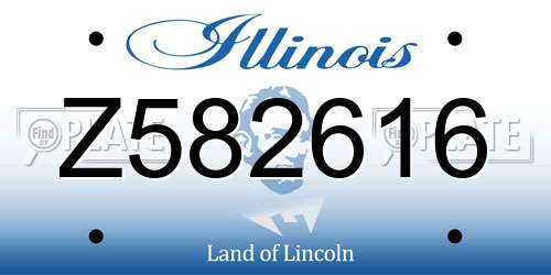 Z582616 Illinois License Plate