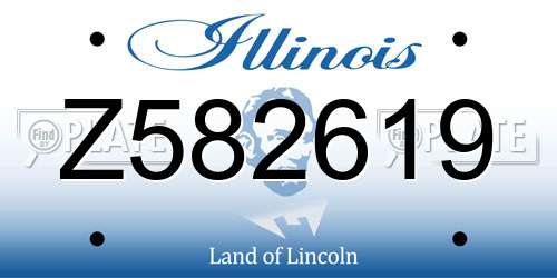 Z582619 Illinois License Plate