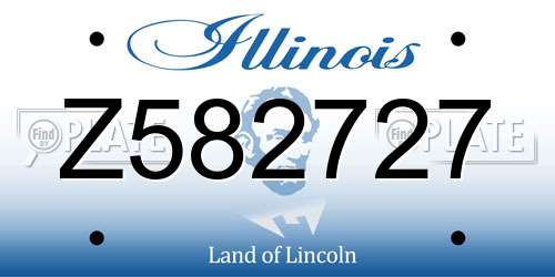 Z582727 Illinois License Plate