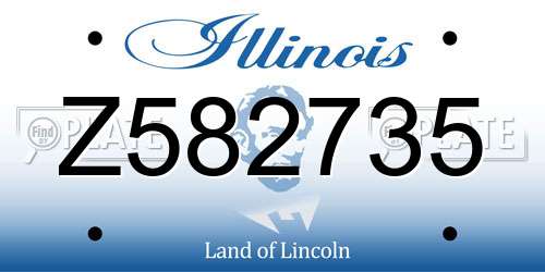 Z582735 Illinois License Plate