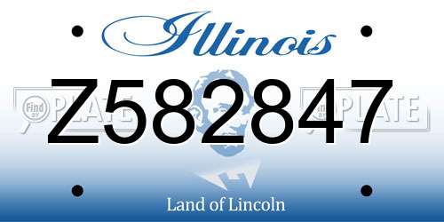 Z582847 Illinois License Plate