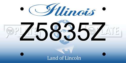 Z5835Z Illinois License Plate