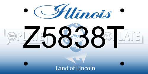 Z5838T Illinois License Plate