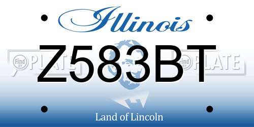 Z583BT Illinois License Plate