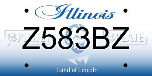 Z583BZ Illinois License Plate