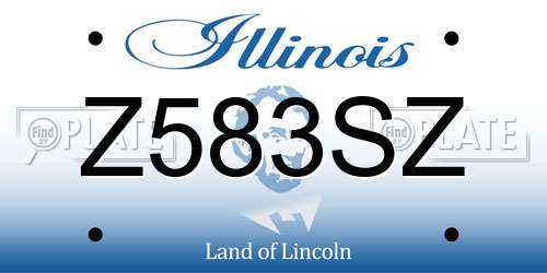 Z583SZ Illinois License Plate