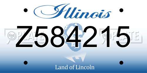 Z584215 Illinois License Plate