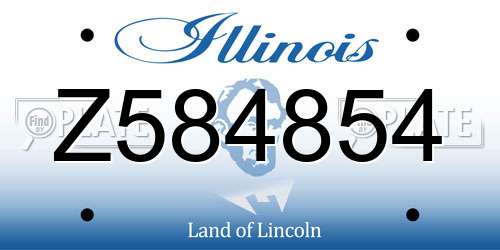Z584854 Illinois License Plate