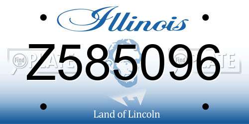 Z585096 Illinois License Plate